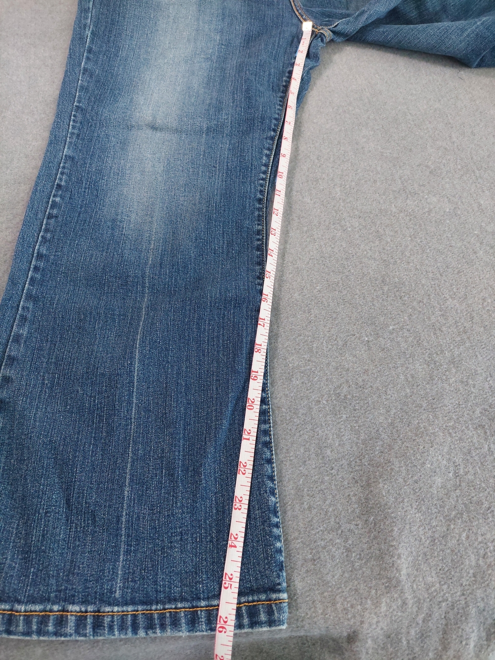 Levi's 515 Bootcut Jeans Blue Mid Rise Stretch Denim Size 16S - Picture 3 of 10